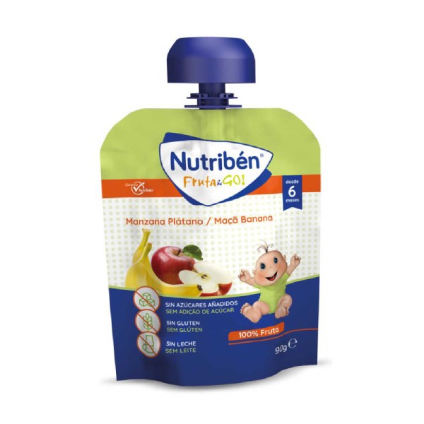Nutriben Fruta and Go Manzana Plátano, 90g