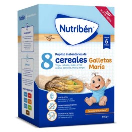 Nutribén 8 Cereales Galletas María, 600 g