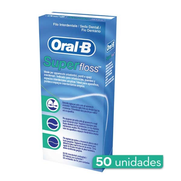 Oral B Super Floss, 50 unidades | Farmaconfianza