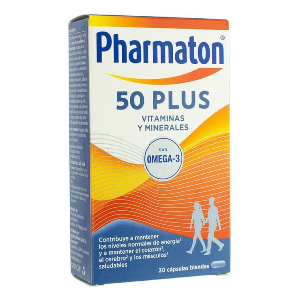 Pharmaton 50 Plus Vitaminas y Minerales, 30 cápsulas | Farmaconfianza