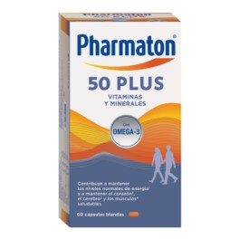 Pharmaton 50 Plus Vitaminas y Minerales ayuda a tener más energía a partir de 50 años. Al mejor precio en Farmaconfianza. ¡Compra Ahora! Envíos rápidos.