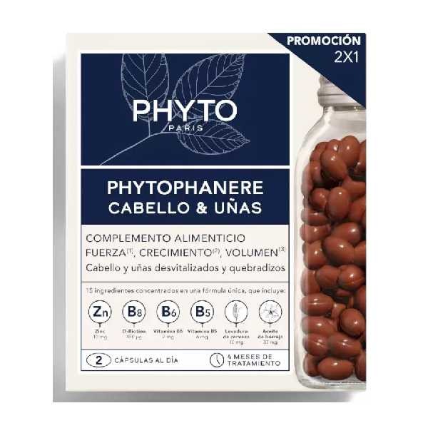 PhytoPhanere Cabellos y Uñas 120 Caps + 2 meses de tratamiento de regalo ! Farmaconfianza