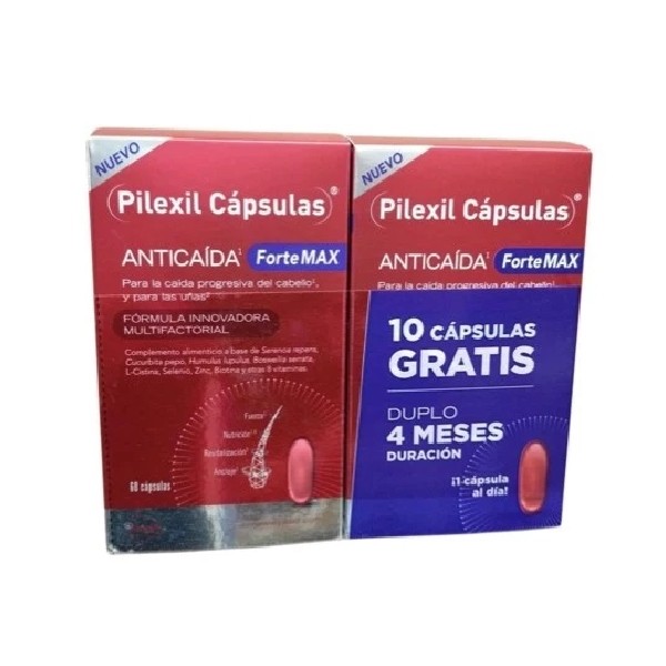 Pilexil Duplo Forte Max, 2x60 cápsulas.