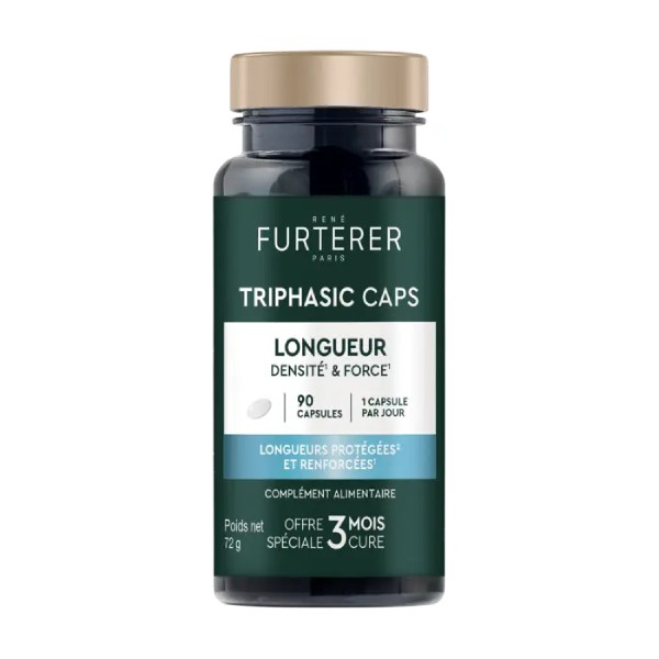 Rene Furterer Triphasic Cabello Largo Densidad, 90 cápsulas