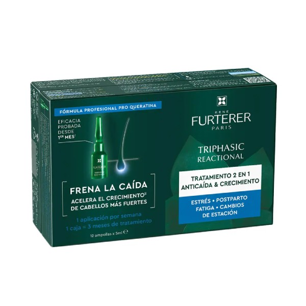 Rene Furterer Triphasic Anticaída Reactional, 12 ampollas. | Farmaconfianza