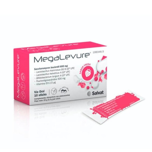 Salvat Megalevure 10 Sticks Sabor Fresa | Compra Online 