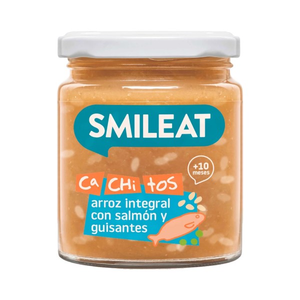 Smileat Potito Cachitos Arroz, Salmón y Guisantes, 230g