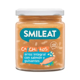 Smileat Potito Cachitos Arroz, Salmón y Guisantes, 230g