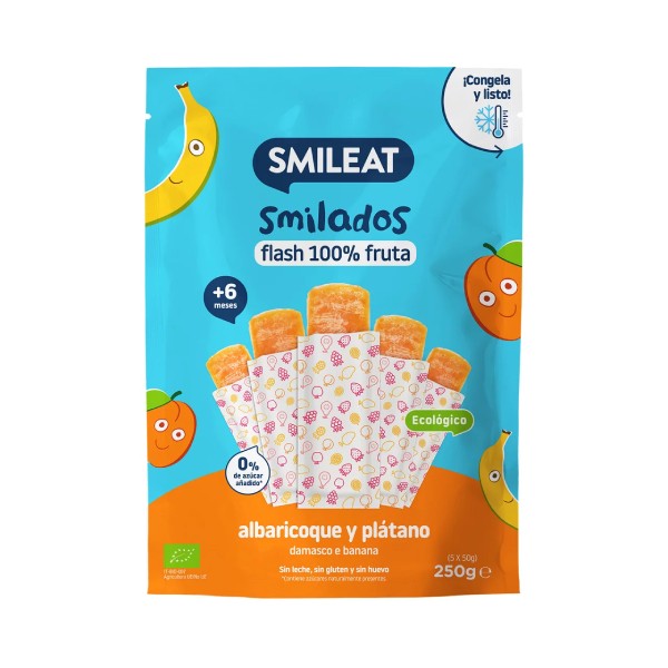 Smileat Smilados Flash Albaricoque y Plátano, 250g