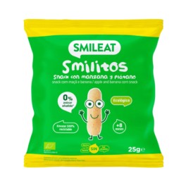 Smileat Smilitos Snacks con Manzana y Plátano, 25g