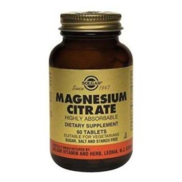Solgar Citrato de Magnesio, 60 comprimidos