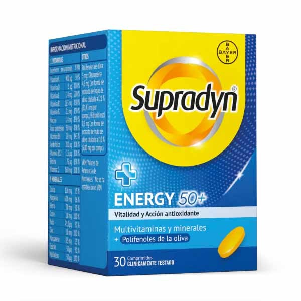 Supradyn Energy 50+, 30 comprimidos efervescentes | Farmaconfianza