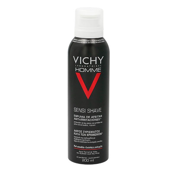 Vichy Homme Espuma de afeitar anti-irritaciones, 200 ml.