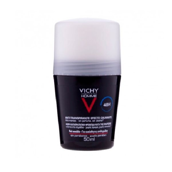 Vichy Homme Desodorante Roll-on Pieles Sensibles, 50 ml