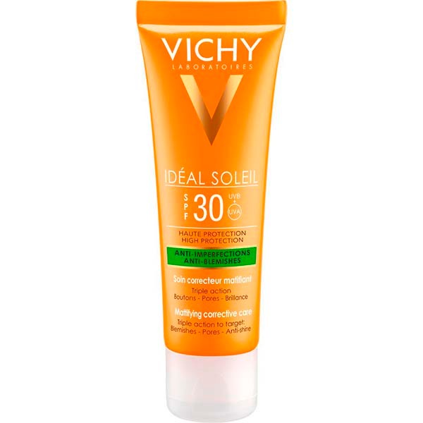 Vichy Ideal Soleil Protector Anti-imperfecciones 3 en 1 SPF 30, 50 ml|Farmaconfianza