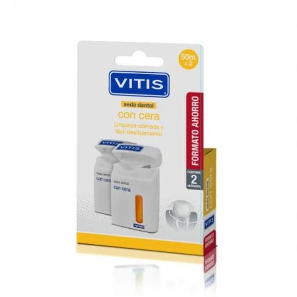 Vitis Seda Dental con Cera Duplo 2 x 50 metros | Compra Online