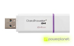 Kingston Technology DataTraveler G4 64GB 64GB USB 3.0 Roxo, Branco unidade de memória USB - Item1