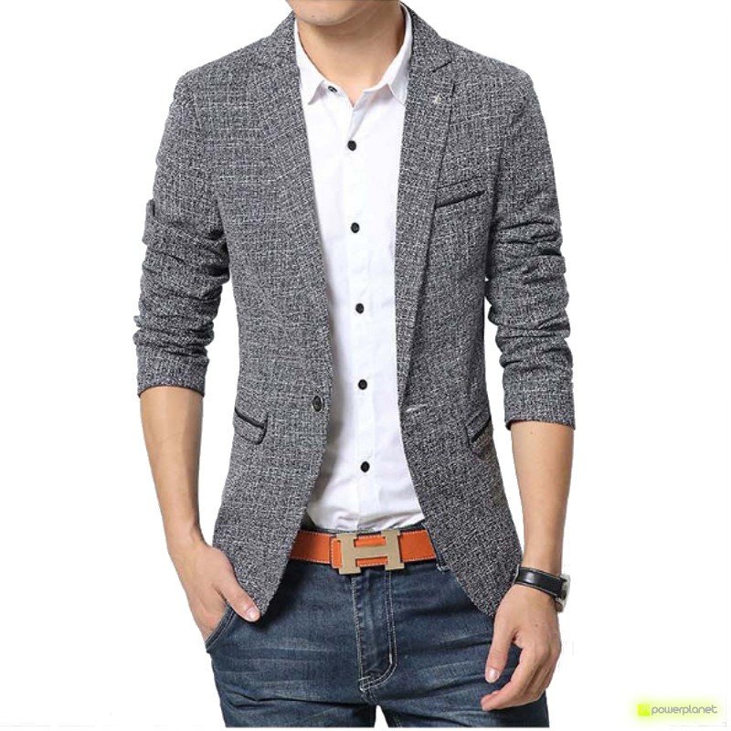 Blazer Exclusive de Linen Cinza - Homen