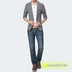 Blazer Exclusive de Linen Cinza - Homen - Item1