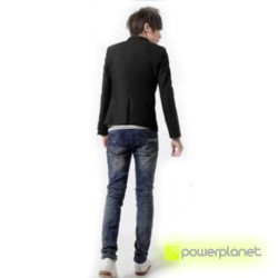 Blazer Slim Fit Casual Preto - Homen - Item2