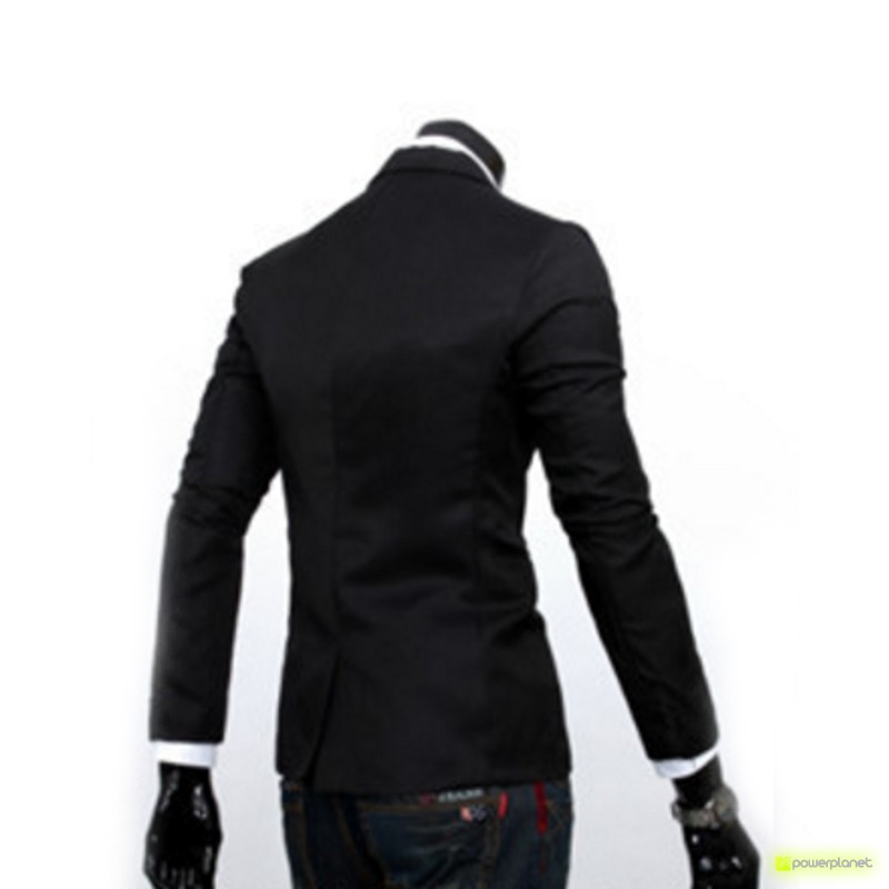 Blazer Slim Fit Casual Preto - Homen - Item3