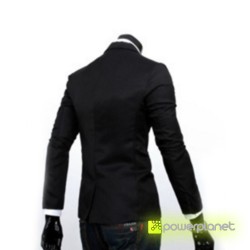 Blazer Slim Fit Casual Preto - Homen - Item3