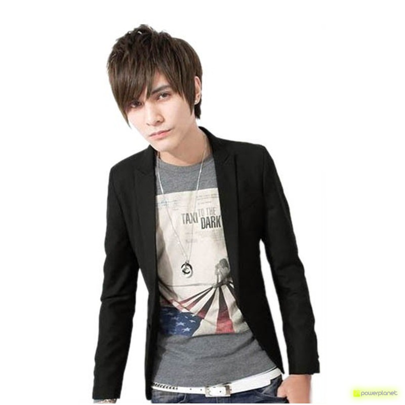 Blazer Slim Fit Casual Preto - Homen