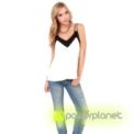 Blusa Blanca Cuello en V - Ítem