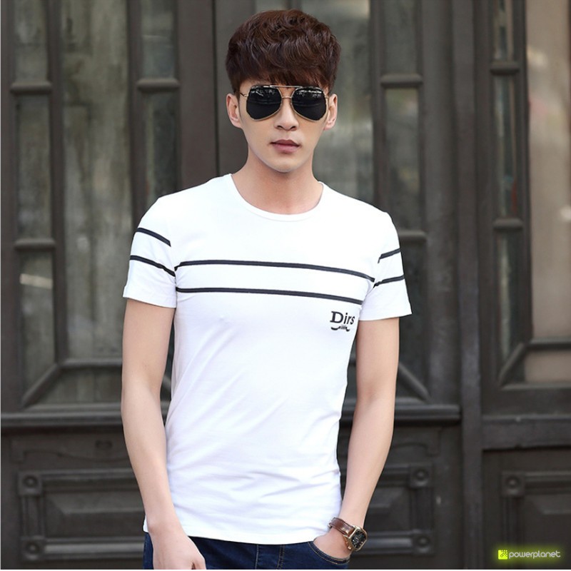 Camiseta Double Line Blanco - Hombre