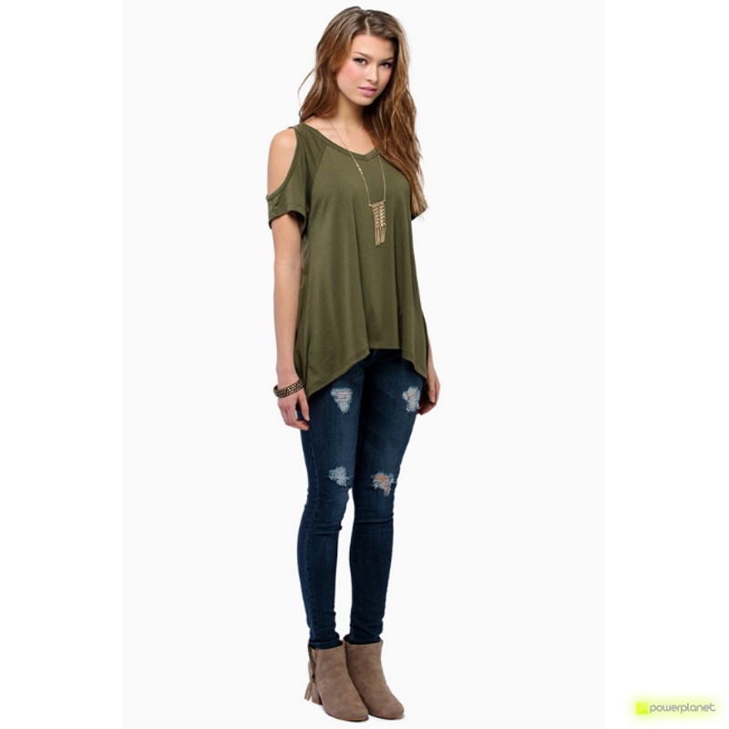 Camisa Verde Ombro Descoberto - Item2