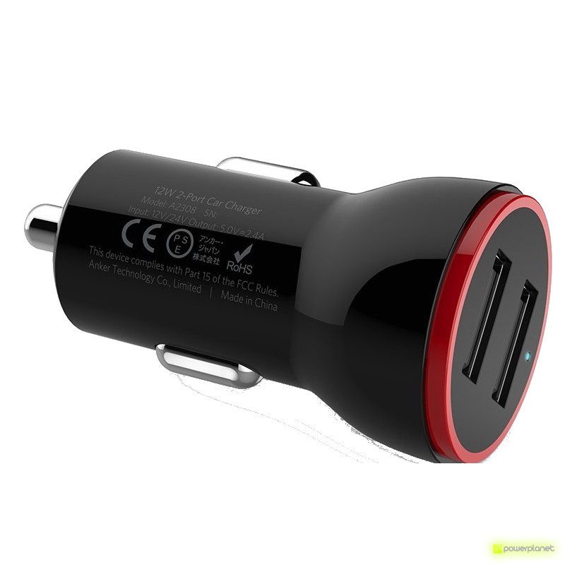 Carregador de carro 2 portos USB Mini - Item1