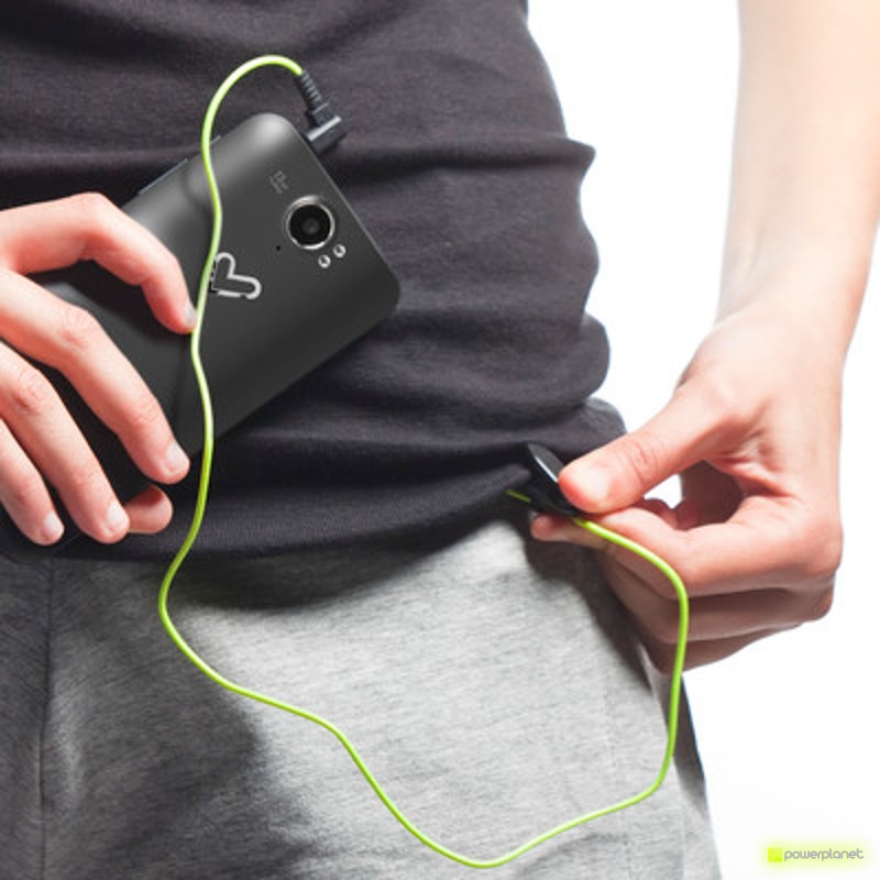 Energy Earphones Running One Neon Green Mic - Ítem2