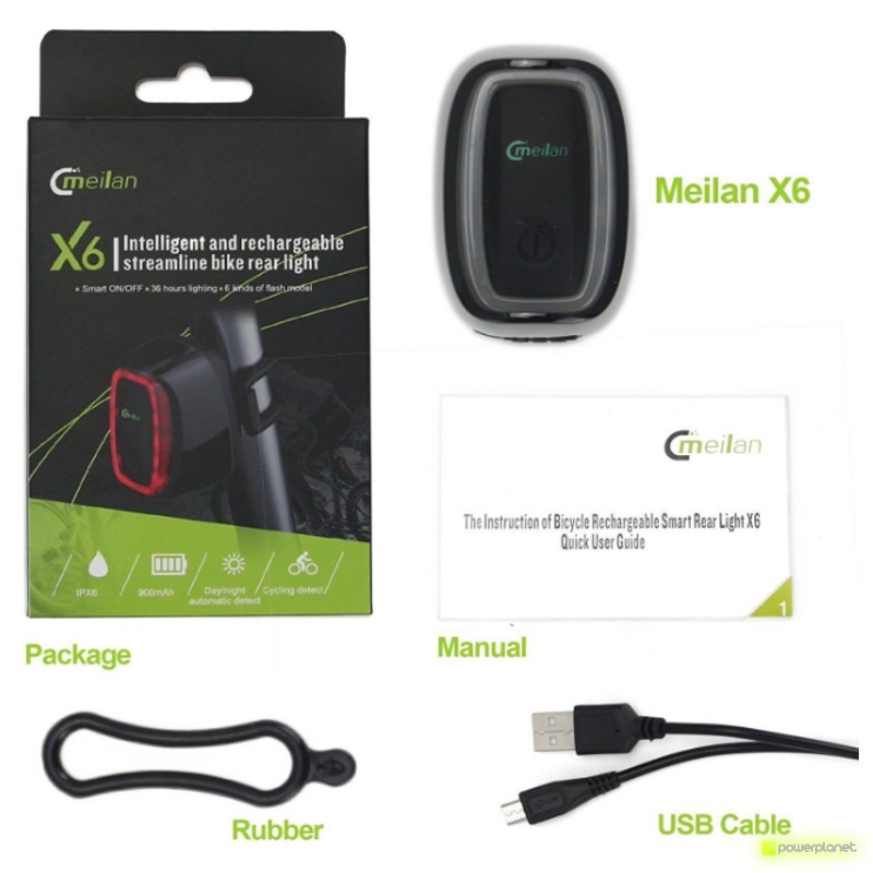 Meilan X6 Smart Bike Tail LED - Item5