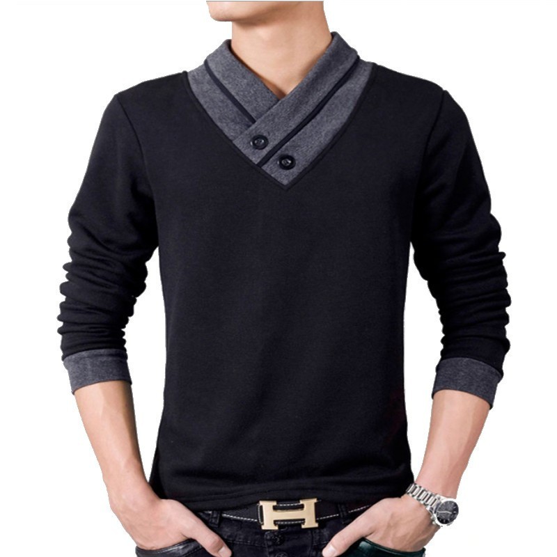 Polo Double Collar Preto - Homen