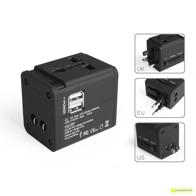 Adaptador Universal y Carga USB Aventree