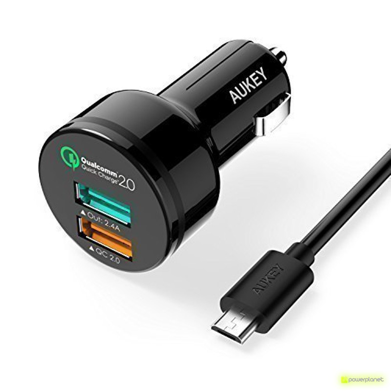AUKEY CC-T1 Carregador de carro 2 portos USB