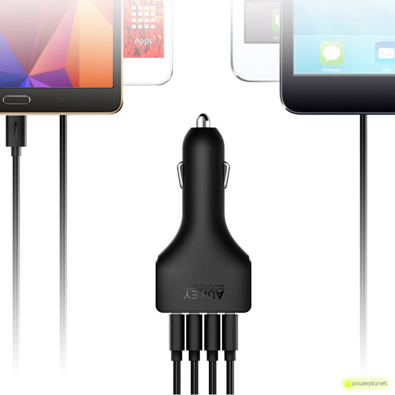 AUKEY CC-T4 carregador para carro 4 Portos USB - Item1