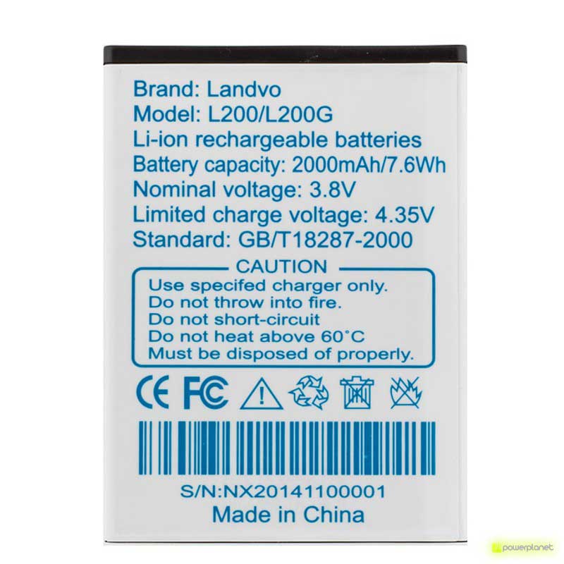 Batería Landvo L200 - Ítem1