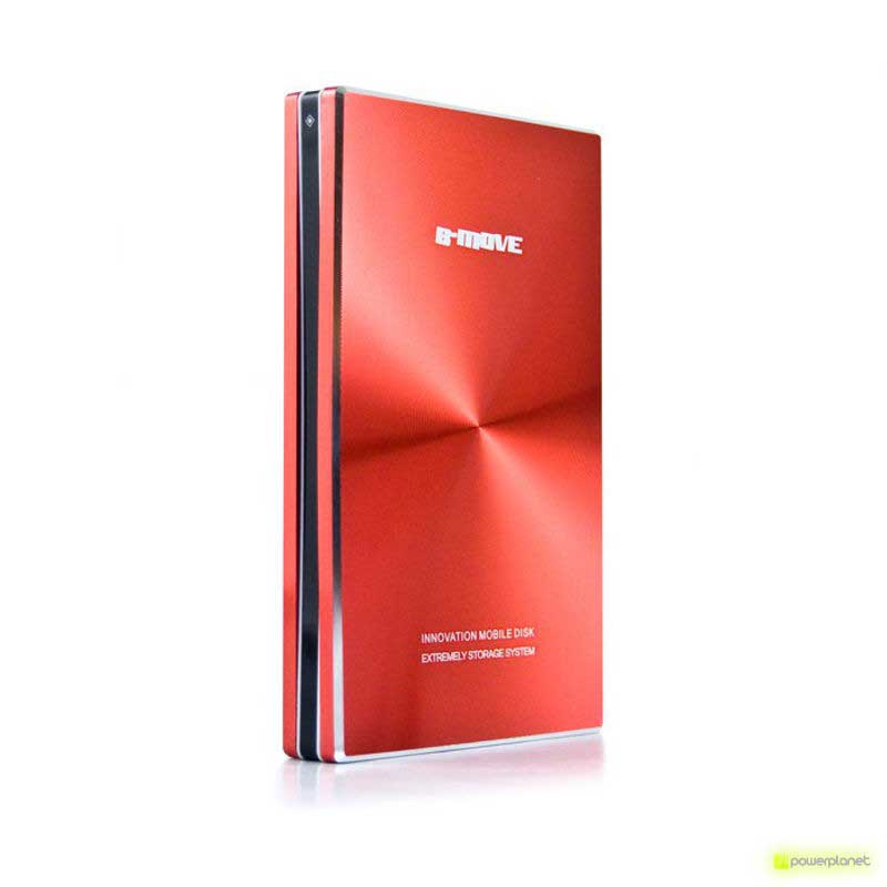 Caja HDD/SSD B-MOVE Shelter2.5Colors Alum-Rojo 1TB