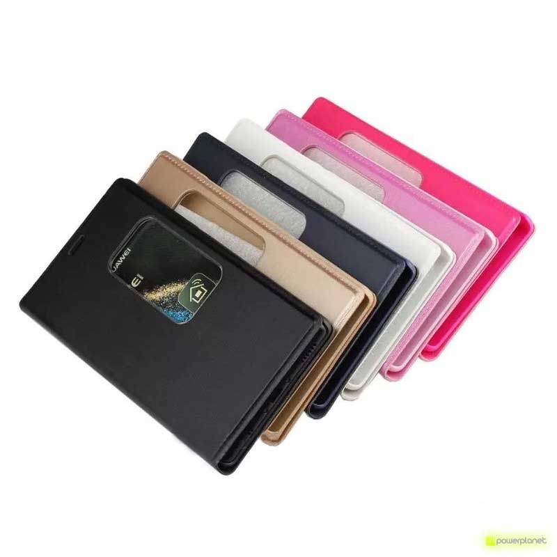 Capa tipo livro com janela Huawei P8 Lite