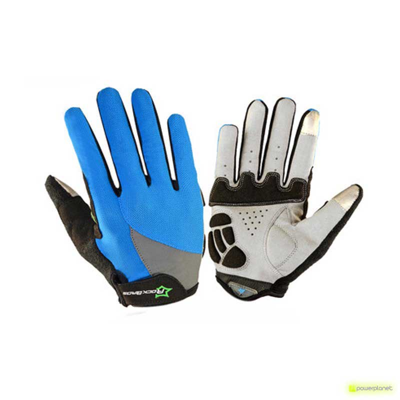 Luvas bici Rockbros Anti-Slip Azul