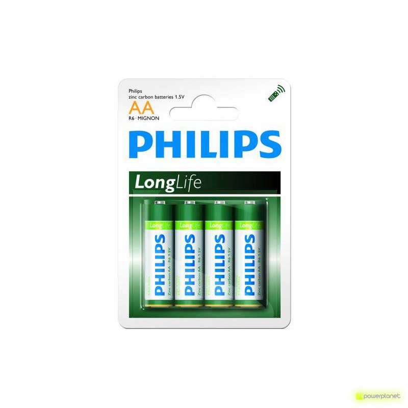 Pilas Alcalinas Philips LongLife AA R06