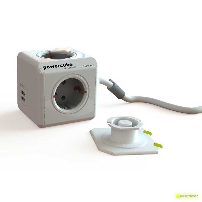 PowerCube Extended USB 4 tomas + 2 puertos USB + Cable 3m - Ítem1