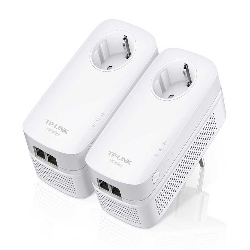 TP-LINK TL-PA7020P KIT Kit de Inicio Powerline AV1000 con 2 puertos Gigabit y Enchufe Incorporado - Ítem1