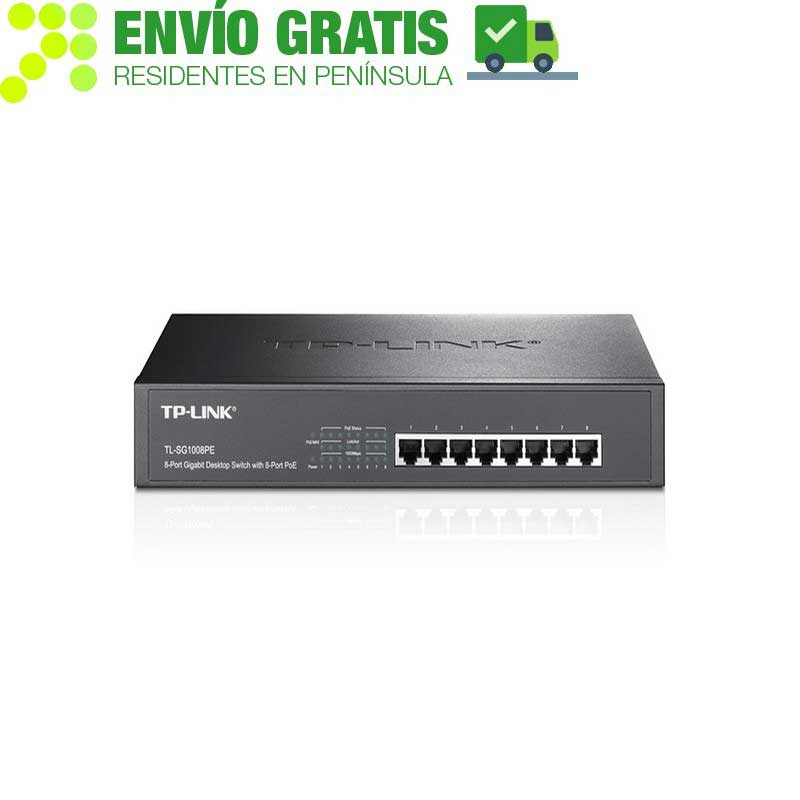 TP-LINK TL-SG1008PE Switch para sobremesa/bastidor con 8 puertos Gigabit PoE - Ítem