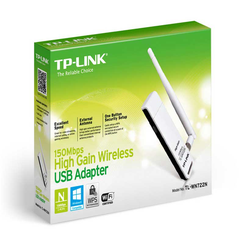 TP-Link TL-WN722N Wireless USB Adapter 150Mbps High Sensitivity - Item1