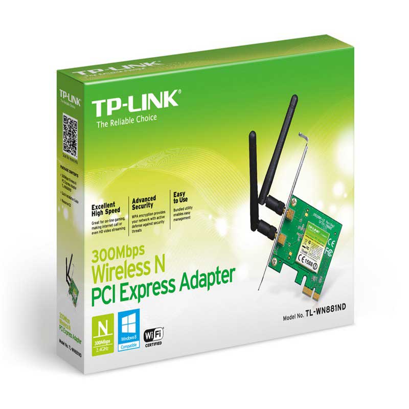 TP-Link TL-WN881ND Adapter PCI Express Wireless N 300Mbps - Item1