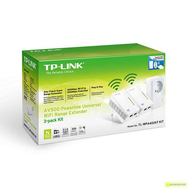 TP-Link TL-WPA4226T WiFi AV500 Powerline Extender Kit consists of 3 devices - Item2