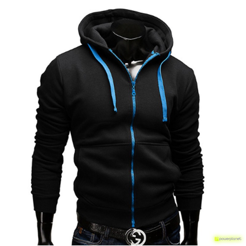 Suéter Color Zipper Preto - Homen