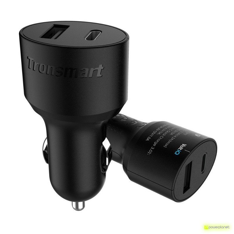 Tronsmart C2PTE Carregador de Carro USB Quick Charge 3.0 USB/USB Tipo-C